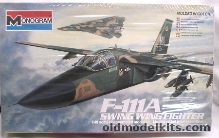 Monogram 1/48 F-111A Swing Wing Fighter, 5804 plastic model kit